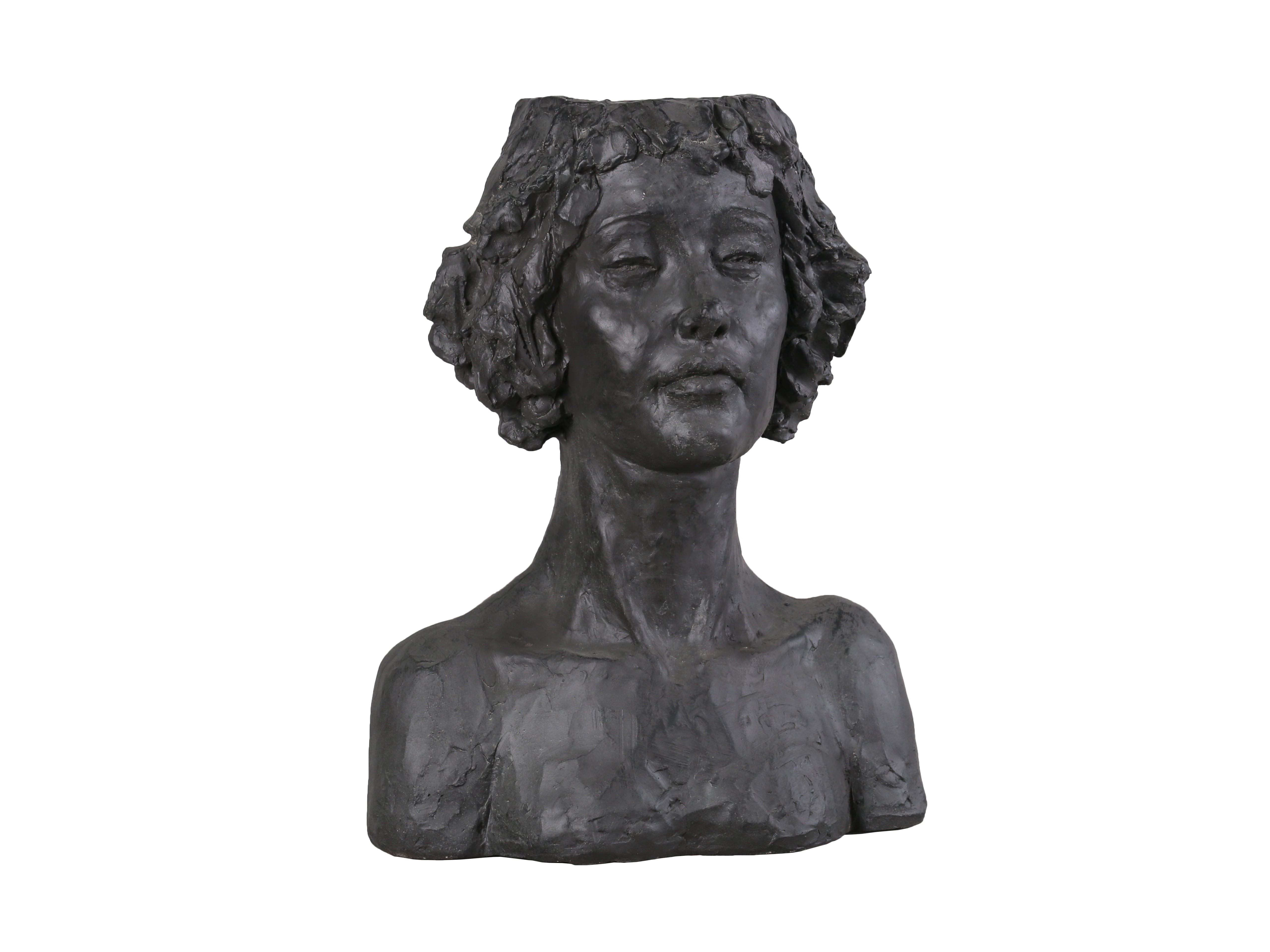 Lady Head Planter Indoor Outdoor Plant pot Clay Fiber Planter Flower Vase