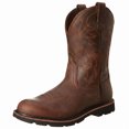 thumbnail image 1 of Men's Pull-On Round Toe Western Cowboy Work Boots, Mid-Calf Embroidered Outdoor Casual Boots, 1 of 6