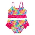thumbnail image 1 of MIASHUI Girls Swimsuit Two Pieces Bikini Set Toddler Ruffle Bathing Suits Swimwear,Hot Pink,2-3 Years, 1 of 5
