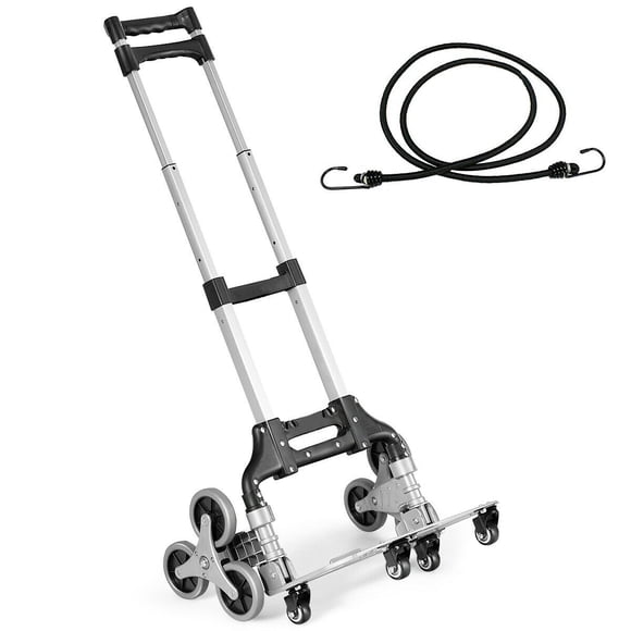 Gymax Folding Stair Climbing Cart Portable Hand Truck Utility Dolly w/ Bungee Cord