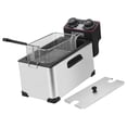 thumbnail image 1 of Lipstore Friteuse Électrique en Acier Inoxydable 3 L Grande Capacité Réservoir Amovible Température Réglable Appareil de Chauffage Efficace Convient pour Maison Cuisine Fête Traiteur Entreprise 24,5 cm X 41 cm X 24 cm, 1 of 8