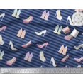 thumbnail image 2 of Soimoi Modal Tissu Satin Rayé & Talons Hauts Tissu Imprimé Mode par la Cour 42 Pouces de Large, 2 of 3