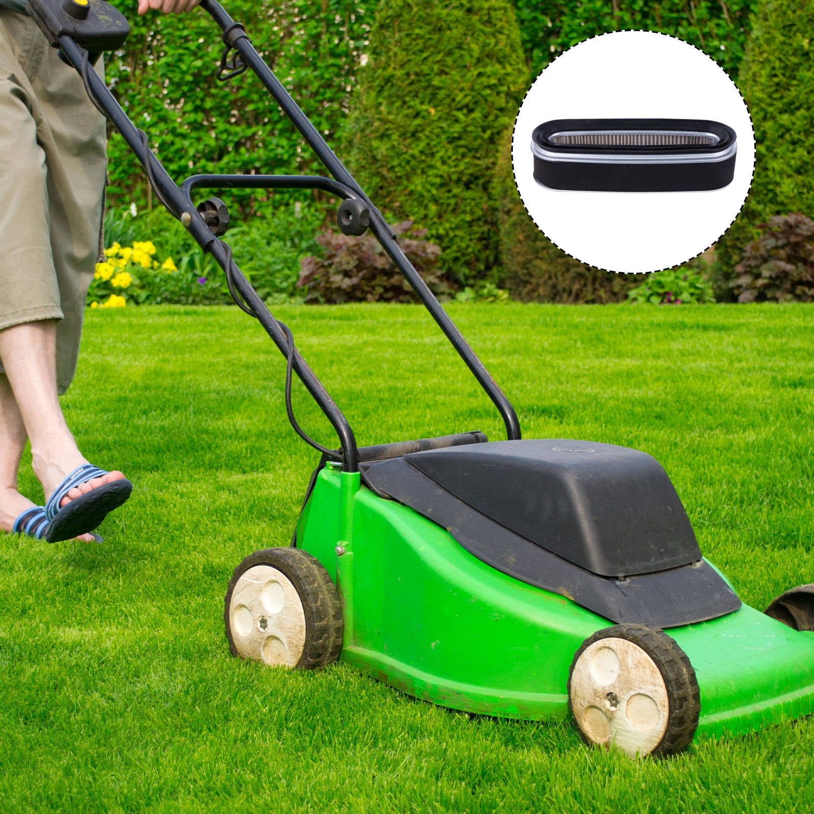 CTIRCHIU Lawn Mower Filter Cleaner for Engine Protection Made of Iron and Sponge Black