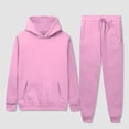 thumbnail image 4 of Gspmoly Mens Sweatshirt, Men'S Casual Oversize Solid Color Drawstring Trouser Long Sleeve Hooded Set Going Out Tops Savings, 4 of 7