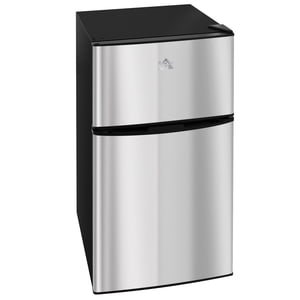 CoSoTower 3.2 Réfrigérateur compact Cu Ft, Mini Réfrigérateur avec congélateur, étagères réglables et portes réversibles pour chambre, Argent