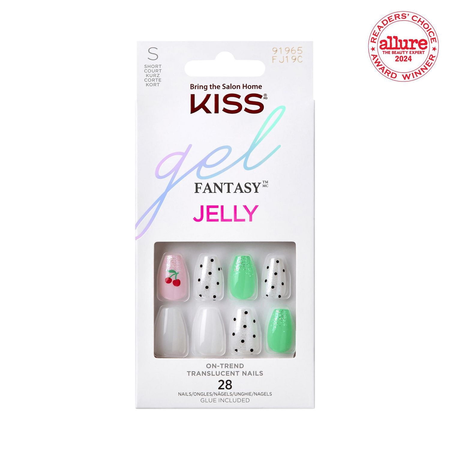 KISS Gel Fantasy - Fake Nails, Long