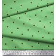 thumbnail image 2 of Soimoi Green Modal Satin Fabric Polka Dots Decor Fabric Printed Yard 42 Inch Wide, 2 of 3