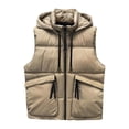 thumbnail image 1 of Gilet Sans Manches pour Homme à Fermeture Éclair avec Poches, Couleur Unie, Mode, 1 of 3