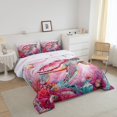 thumbnail image 3 of Erosebridal Ensembles de Douillette Tortue de Mer pour Enfants Format Grand, Douillettes et Couettes Océan Roses, Décor Côtier Marin, Réversible 3 Pcs, 3 of 7