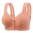 thumbnail image 2 of Styesk Front Closure Bras for Women Wireless Push Up Bra with Support No Underwire Padded Bra Full Coverage Underoutfit Bras Comfortable Sleep Everyday Bras, 2 of 3