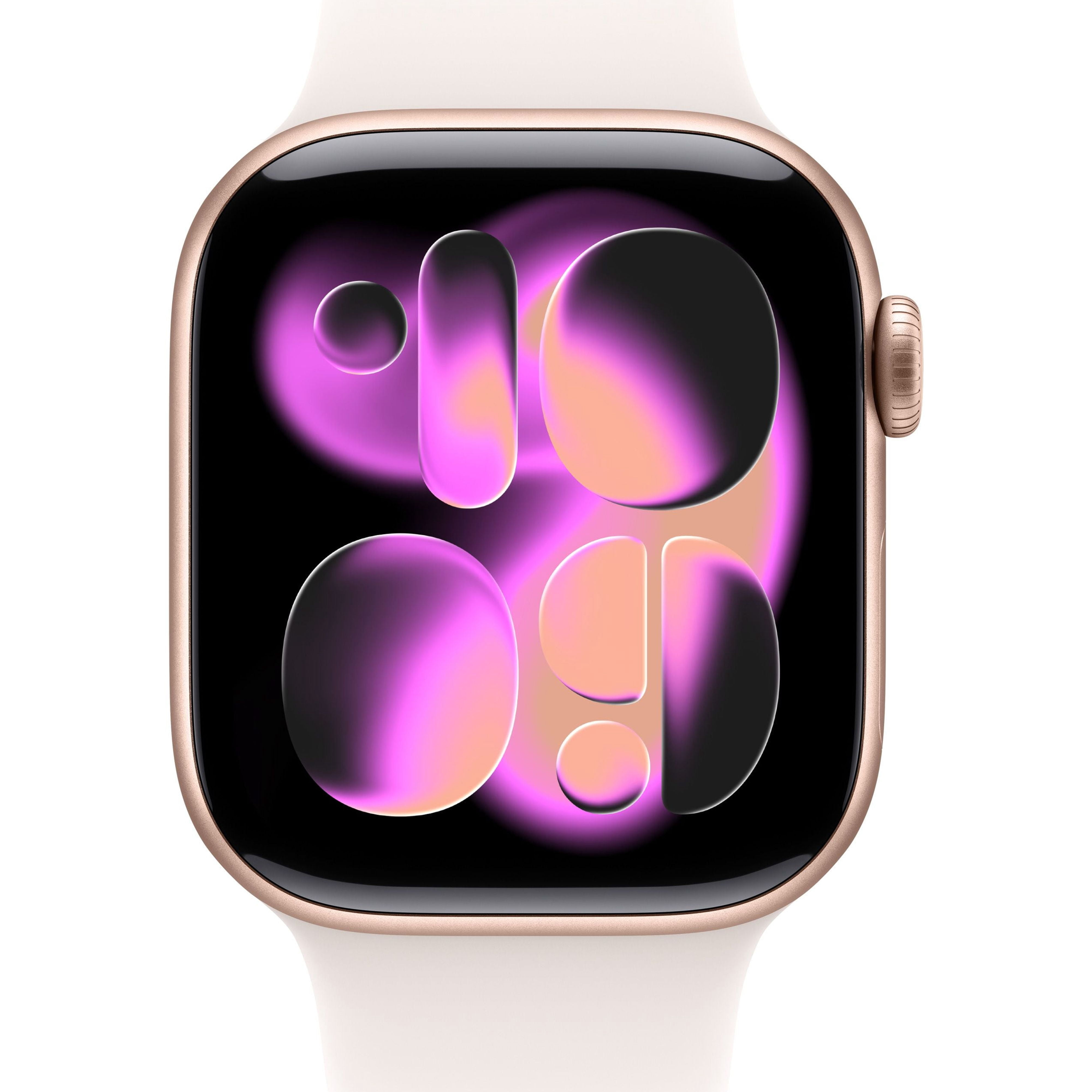Apple Watch Series 11 GPS - Boîtier 46 mm en aluminium rosé - Bracelet sport rose tendre (M/G)