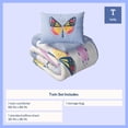 thumbnail image 4 of Mainstays Kids Textured Butterfly Comforter Set Twin 2 Piece, 4 of 4