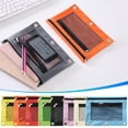 thumbnail image 2 of Double Zipper 3-Ring Binder Pencil Pouch with Clear View Window - Oxford Cloth Organizer for Pens, Pencils, and Markers Easy Attachment - Durable and Portable Storage, 2 of 7
