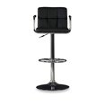 thumbnail image 3 of Black and Chrome Quilted Barstool, 3 of 5