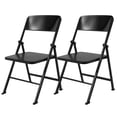 thumbnail image 1 of Miangastore Black PVC Miniature Folding Chair for Decoration Smooth Surface Realistic Look 2 Pcs, 1 of 8