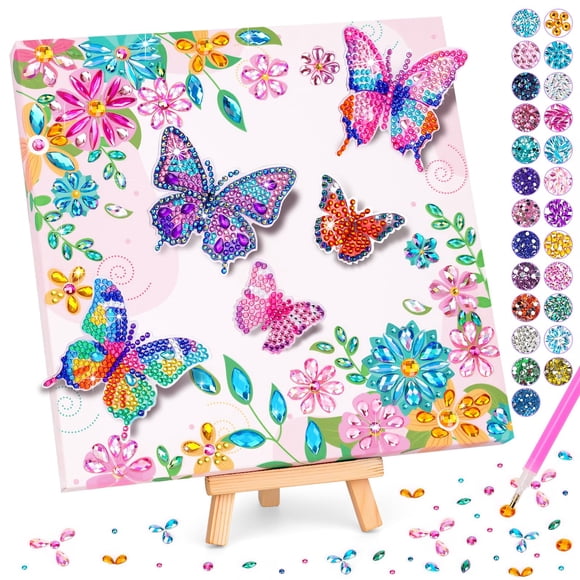 Diamond Art Kits for Kids, Arts and Crafts for Girls Age 7-9-11, Gifts for 5 6 7 8 9 10 Year Old Girl