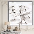 thumbnail image 3 of Ballerines Aquarelle Danse I - Toile Encadrée Campagnarde Française, 3 of 3