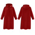 thumbnail image 2 of IMENGL Robe Longue à Capuche Automne Couleur Unie, Rouge 2TG, Taille M-5TG, 2 of 3