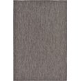 thumbnail image 1 of Unique Loom Solide Collection Casual Transitionnel Tapis d'Intérieur et d'Extérieur, 6' x 9', Noir/gris, 1 of 2