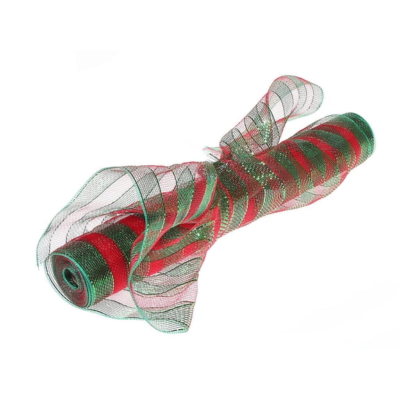 Ruban Maille (Rouge Et Rayures Vertes) (21" X10Y) - Set of 2