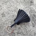 thumbnail image 4 of Keychain Decorative Keyring Leather Pendant Tassel Handmade Decorative Handicraft Key Chain Hanging Decoration Holder Purse Wallet Black, 4 of 6