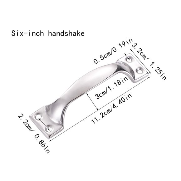 JJKBVCLO Door Handle For Garage Dresser And Cabinet. Sturdy Pull Designed For Wooden Doors. Made Of Stainless Steel In Silver. Brings An Elegant And Durable Quality To Doors And Furniture.