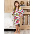 thumbnail image 2 of Up Past 8 Girls' Bathrobe Fuzzy Hooded Robe Sleepwear, 2 of 8