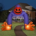 thumbnail image 5 of Halloween Inflatable Jack-O'-Lantern Reaper Archway with Swirling Lights, 5 of 5