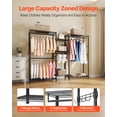 thumbnail image 2 of VEVOR Clothing Garment Rack, Heavy Duty Closet Wardrobe, 7 Adjustable Tiers Clothes Racks with Steel Frame, 850 lbs Load Capacity Clothes Rack with 4 Hanging Rods, 2 of 9