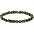 thumbnail image 1 of Pièces de Cuivre Naturelles Pierre Précieuse d'Agate Noire Perles Rondes 6 mm Bracelet Extensible 7 Pouces Unisexe, 1 of 5