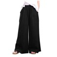 thumbnail image 1 of Leutsin Women Loose Solid Color Casual Wide Leg Pants Cotton Linen Trousers, 1 of 8