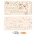 thumbnail image 2 of Mini Modèle de Squelette Humain, Ressources d'Apprentissage Modèle de Squelette, Jouet de Squelette Humain DIY, Modèle d'Assemblage Squelette en Bois Composite Jouet Éducatif pour Enfants, 2 of 9