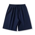 thumbnail image 3 of Men's Sports Shorts Multiple Pockets Running Training Basketball Shorts(Navy,2XL), 3 of 8
