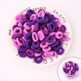 thumbnail image 3 of 100PCS Kids Ponytail Holders Solid Color Hair Ties Elastic Hair Bands with Box, 3 of 10