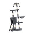 thumbnail image 1 of lionlar Cat Tree (133cm Tall) Multi Level Toy Training Cat for All Ages Cat Dark Gray, 1 of 9