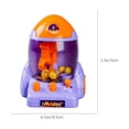 thumbnail image 4 of Purple Interactive Rocket Claw Machine Puzzle Toy Mini Arcade Game For Kids Home Desktop Fun Party Favor Gift 4.13X4.13X5.12 Inches 0.26 Lb, 4 of 9
