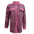 thumbnail image 5 of CEHVOM Women's New Leopard Print Button Long Sleeve Jacket Shirt Coat Clearance, 5 of 5