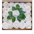 thumbnail image 2 of 25Pcs Realistic Foam Roses – Non-Fading Artificial Flowers with Stems for Wedding Bouquets, Valentine’s Decor & Bridal Shower Arrangements, 2 of 6