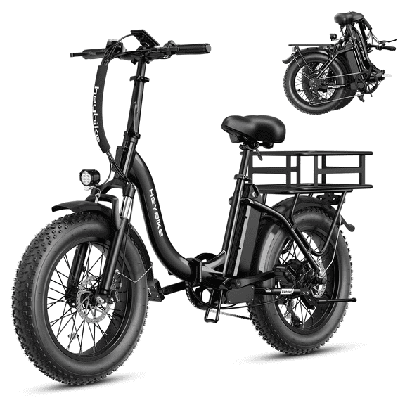 Heybike Ranger 2.0 Electric Bike for Adults, 1400W Peak Motor Foldable Ebike with 48V 600Wh Removable Battery, 20" Fat Tire All-Terrain Electric Bicycle with Front Suspension, UL 2849