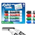 thumbnail image 1 of EXPO Dry Erase Markers, Low Odour Ink, Assorted Colours, Chisel Tip, 4 Count, 1 of 9