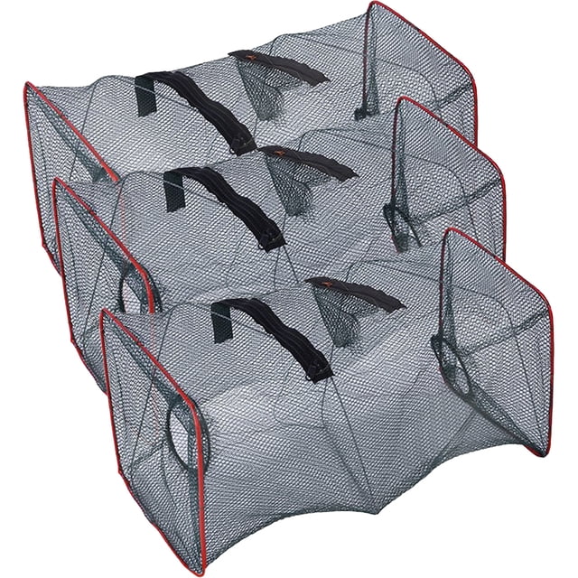 3 Pcs Piège à Crabe Extérieur Portable Appât pour Homard Piège Pliable Filet Moulé pour Écrevisses