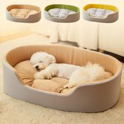 Antqov Pet Kennel Washable Double Sided Pet Cats Litter Dog Large Three Dimensional Kennel Dog Bed
