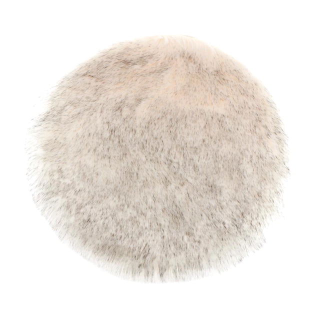 GROWTH TANK Seat Cushion Faux Mat Fleece Blanket Area Rug Stool Car White Gray 35cm