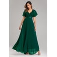 thumbnail image 1 of Robes de Soirée Élégantes à Col en V à Volants en Mousseline Robe de Soirée Formelle Robe Vestidos de Fiesta Robe pour Fête de Mariage, 1 of 8