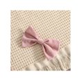thumbnail image 4 of Honganda Girl Round Neck Dress, Children Solid Color Fly Sleeve Skirt Hairpin, 4 of 9