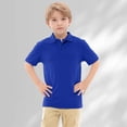 thumbnail image 1 of Enfants Polos pour Garçons Bleus Chemises d'Uniforme pour Garçons Chemises à Manches Courtes pour Enfants Chemises de Collation des Grades Chemises de Rugby Tenue pour Garçons de 10-11 Ans, 1 of 4
