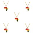 thumbnail image 3 of Maytalsory Collier Léger et Confortable avec Pendentif Africa Map Ghana 5Set, 3 of 6