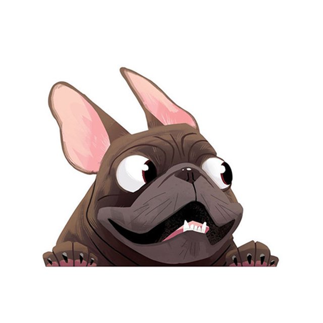 EGNMCR Wall Stickers, Cute Stickers Three-dimensional Simulation Dog Car Sticker Pet Dog Sticker Wate Waterproof sticker