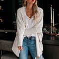 thumbnail image 4 of XZNGL Open Front Cardigan for Women Womens Popcorn Long Sleeve Open Front Pockets Oversized Cardigan Sweater Coats Long Cardigan Sweaters for Women Oversized Cardigan Sweaters for Women, 4 of 9