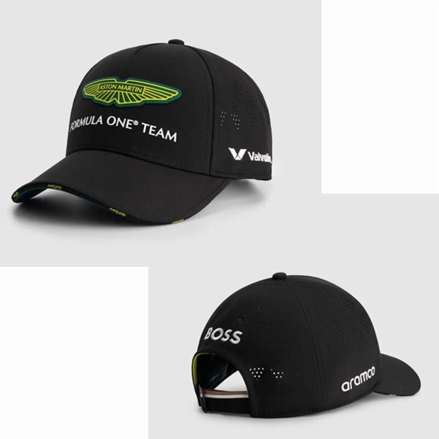Aston Martin Racing Cap - Sleek Black & Green Formula 1 Team Hat